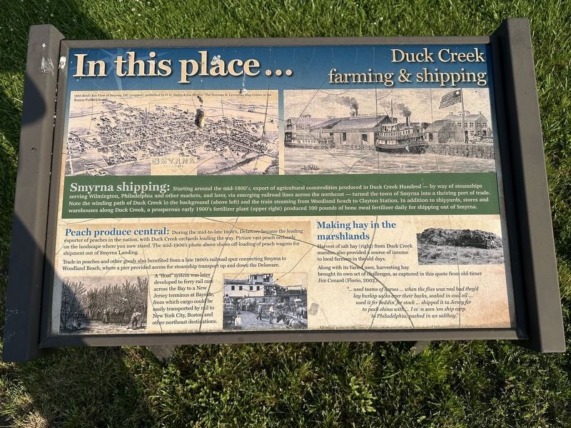 In This Place...Duck Creek Farming & Shipping Marker image. Click for full size.