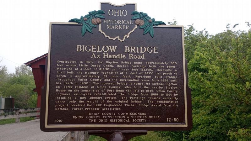 Bigelow Bridge side of the marker. Click for full size. Bigelow Bridge side of the marker image. Click for full size.