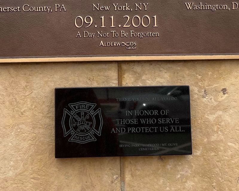 Small marker beneath the 9/11 marker image. Click for full size.