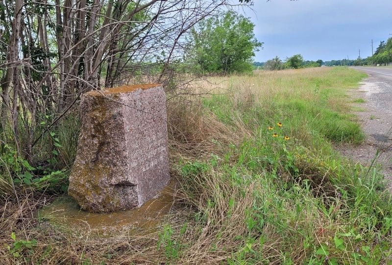 The view of the Kings Highway Camino Real � Old San Antonio Road Marker from the highway image. Click for full size.