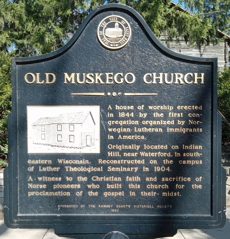 Old Muskego Church Marker. Click for full size. Old Muskego Church Marker image. Click for full size.