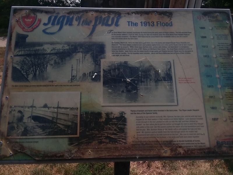 The 1913 Flood Marker. Click for full size. The 1913 Flood Marker image. Click for full size.