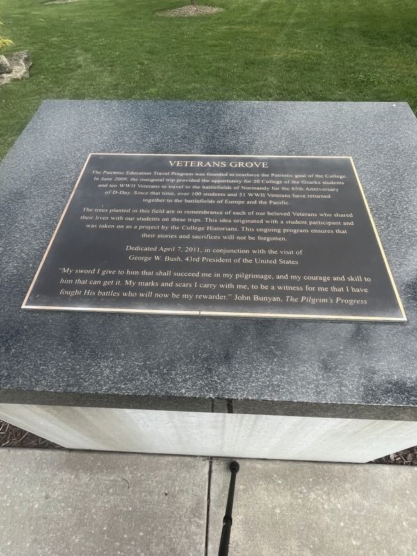 Veterans Grove Marker image. Click for full size.