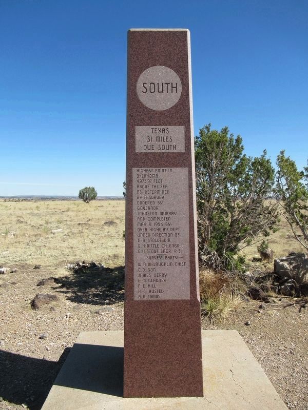 Highest Point in Oklahoma Marker image. Click for full size.