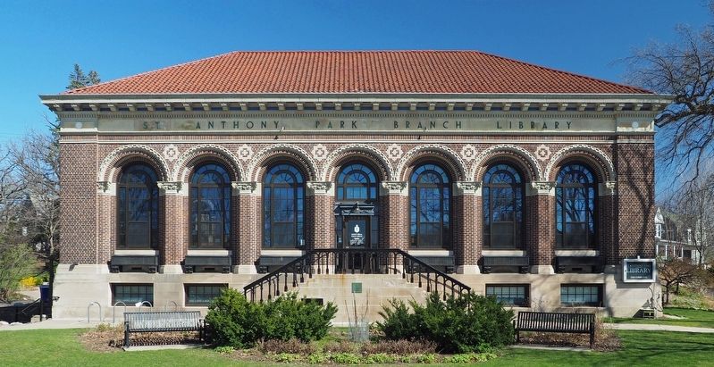 Saint Anthony Park Branch Library and Marker image. Click for full size.