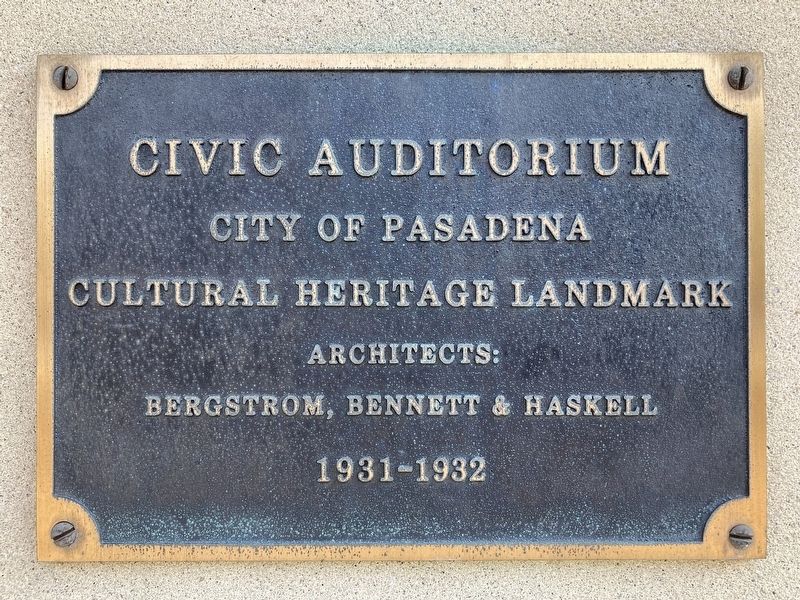 Civic Auditorium Marker image. Click for full size.