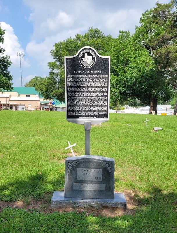 The Edmund A. Wynne Gravestone and Marker image. Click for full size.