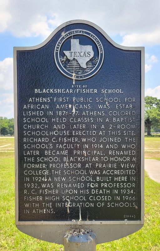 Site of Blackshear/Fisher School Marker. Click for full size. Site of Blackshear/Fisher School Marker image. Click for full size.