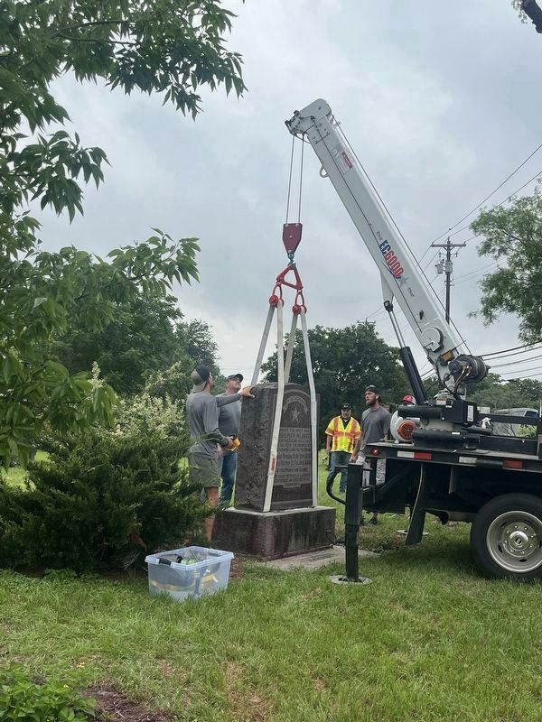 Josiah Pugh Wilbarger Marker - permanently removed. image. Click for full size.