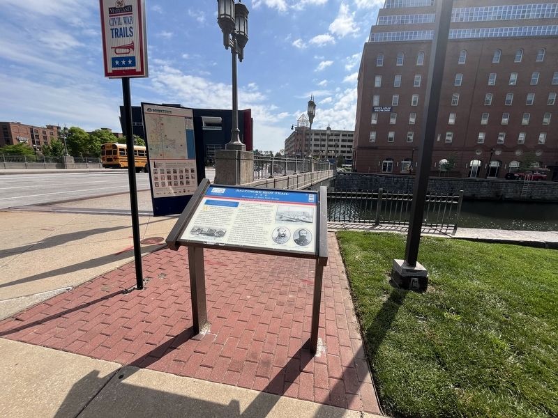 Baltimore Riot Trail Marker. Click for full size. Baltimore Riot Trail Marker image. Click for full size.