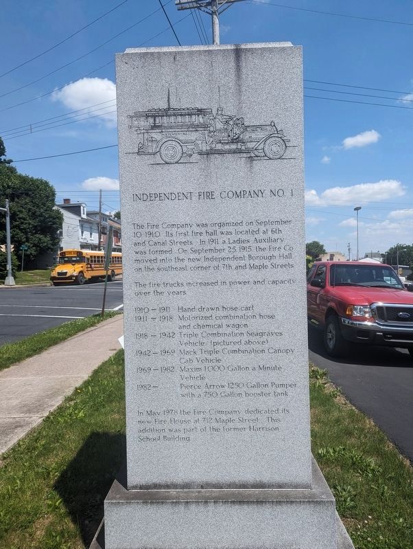 Independent Fire Company No. 1 Marker image. Click for full size.