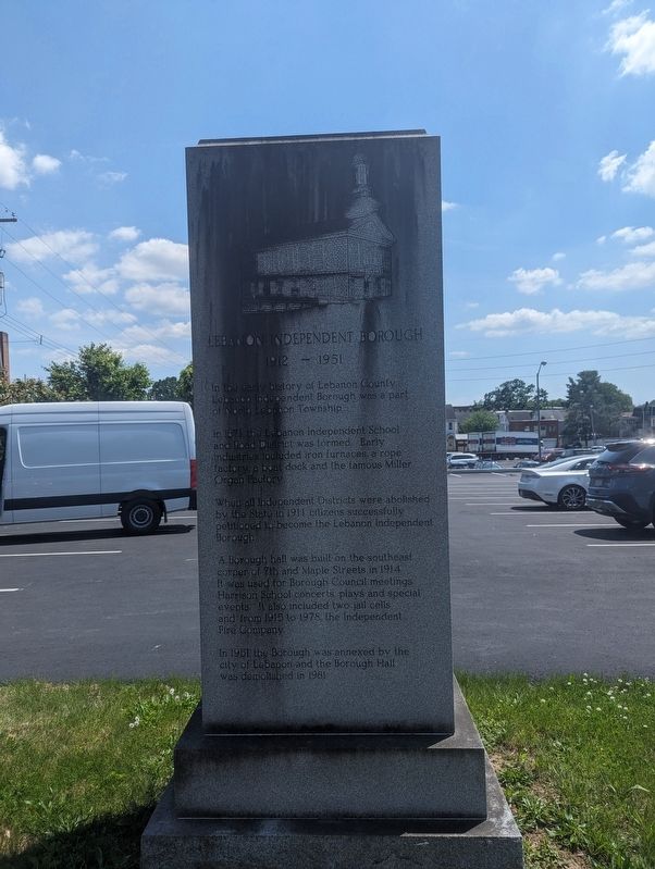 Lebanon Independent Borough Marker image. Click for full size.