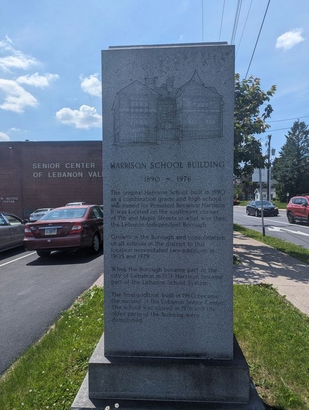 Harrison School Building Marker image. Click for full size.