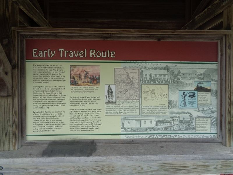 Early Travel Route Marker image. Click for full size.