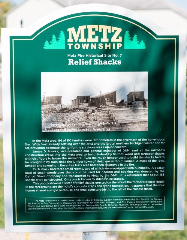 Relief Shacks Marker image. Click for full size.