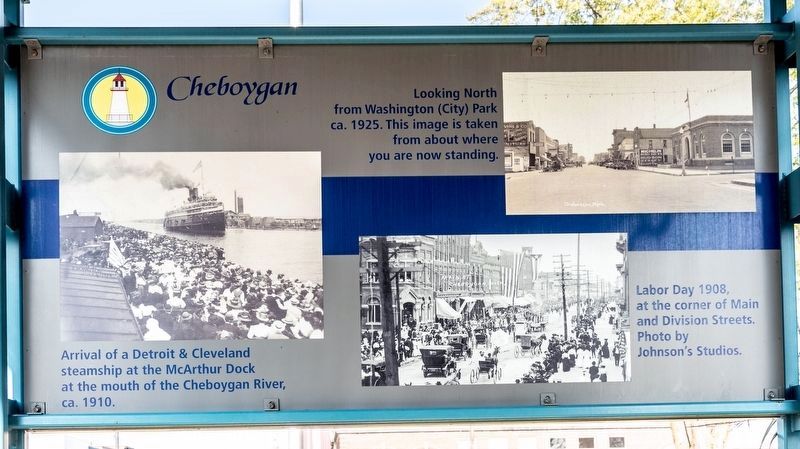 Cheboygan Interpretive Panel, North Side image. Click for full size.