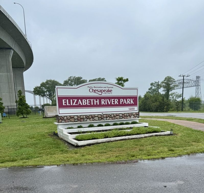 Elizabeth River Park sign. Click for full size. Elizabeth River Park sign image. Click for full size.