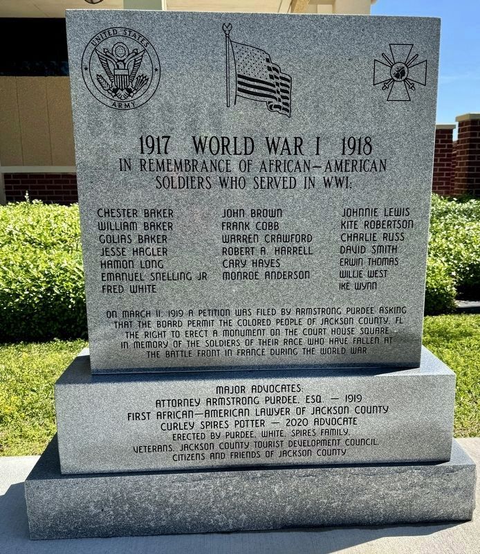 World War I African-American Soldiers Memorial. Click for full size. World War I African-American Soldiers Memorial image. Click for full size.