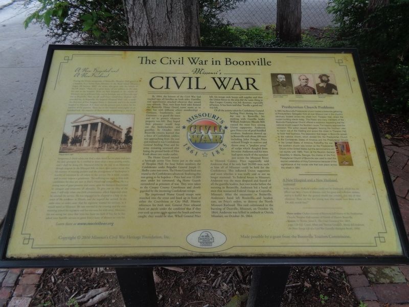 The Civil War in Boonville Marker. Click for full size. The Civil War in Boonville Marker image. Click for full size.
