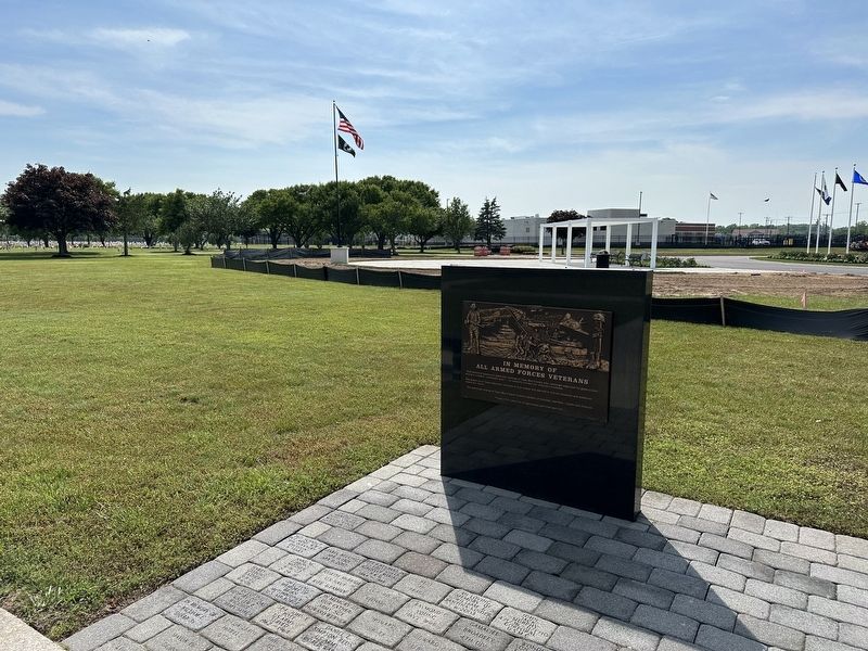 In Memory of All Armed Forces Veterans Marker wide view. Click for full size. In Memory of All Armed Forces Veterans Marker wide view image. Click for full size.