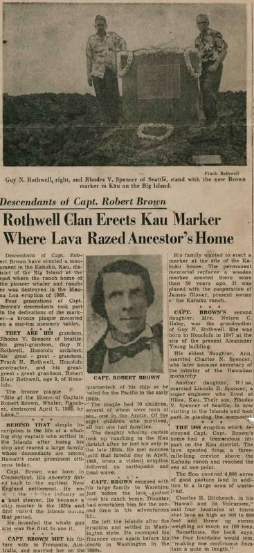 Captain Robert Brown Marker image. Click for full size.