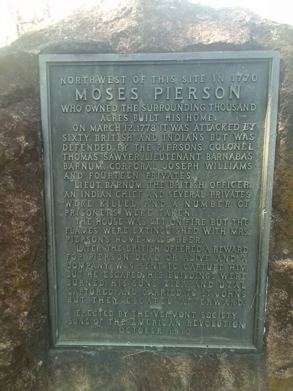 Moses Pierson Marker. Click for full size. Moses Pierson Marker image. Click for full size.