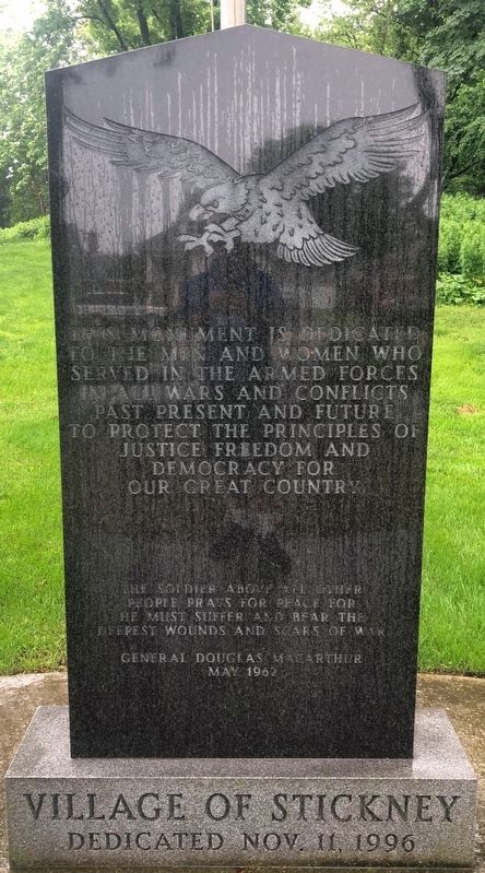 Stickney Veterans Memorial Marker image. Click for full size.