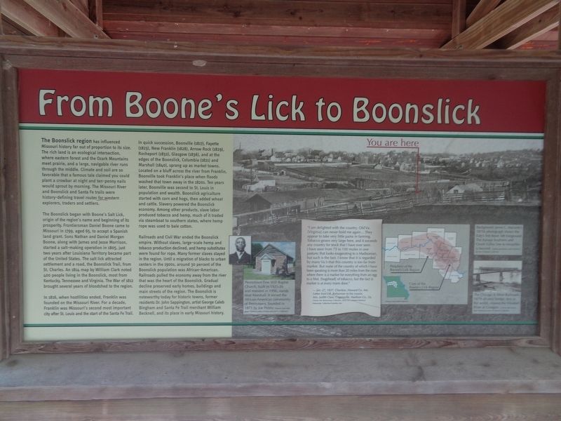 From Boone's Lick to Boonslick Marker. Click for full size. From Boone's Lick to Boonslick Marker image. Click for full size.