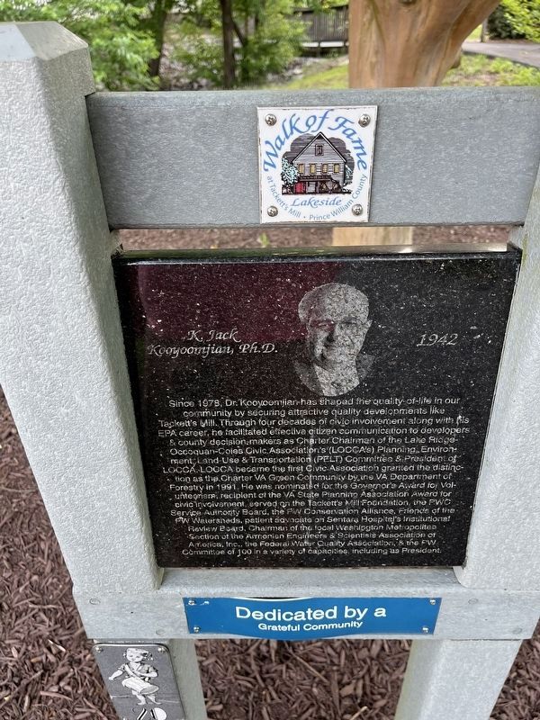 K. Jack Kooyoomian, Ph.D. Marker image. Click for full size.
