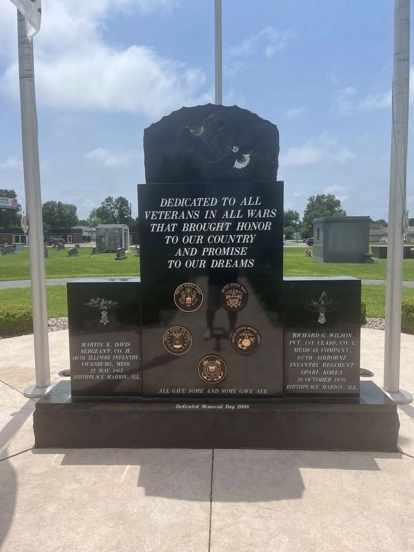 Dedicated to All Veterans in all Wars Marker. Click for full size. Dedicated to All Veterans in all Wars Marker image. Click for full size.