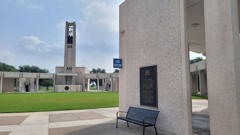 The view of the Albert Thomas Marker on the chapel grounds. image. Click for full size.