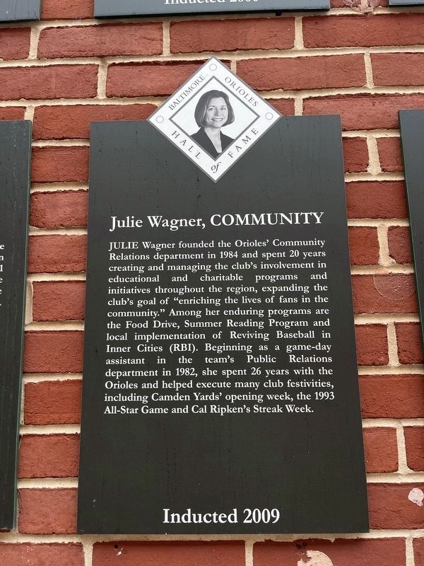Julie Wagner, Community Marker image. Click for full size.