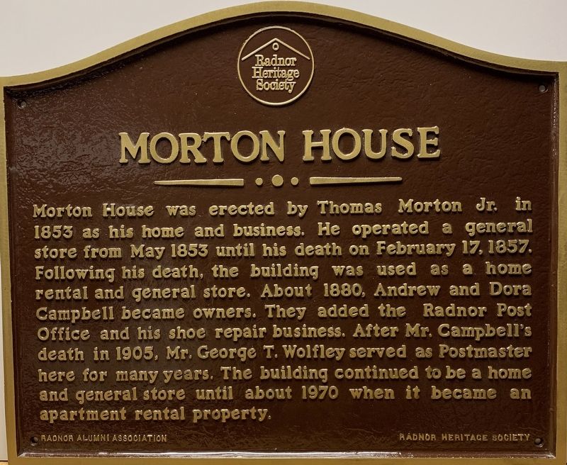 Morton House Marker. Click for full size. Morton House Marker image. Click for full size.