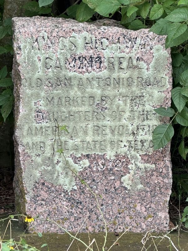 Kings Highway Camino Real Old San Antonio Road Marker. Click for full size. Kings Highway Camino Real Old San Antonio Road Marker image. Click for full size.