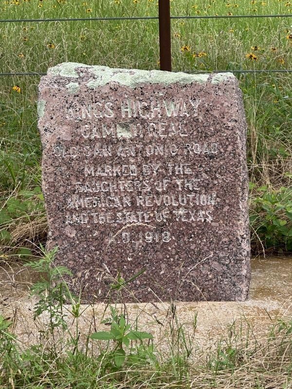 Kings Highway Camino Real Old San Antonio Road Marker. Click for full size. Kings Highway Camino Real Old San Antonio Road Marker image. Click for full size.