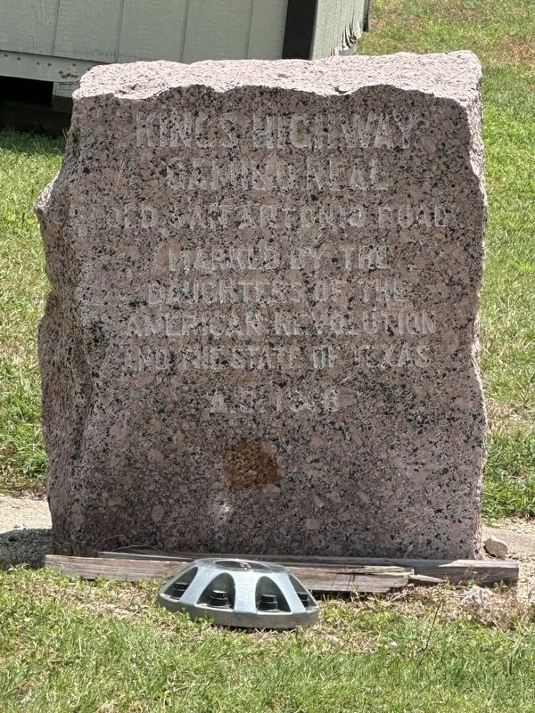 Kings Highway Camino Real Old San Antonio Road Marker. Click for full size. Kings Highway Camino Real Old San Antonio Road Marker image. Click for full size.