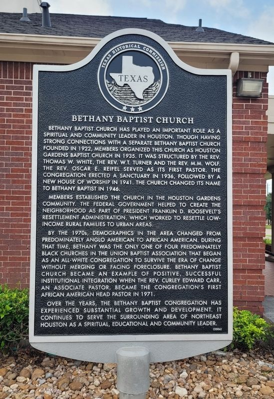 Bethany Baptist Church Marker. Click for full size. Bethany Baptist Church Marker image. Click for full size.