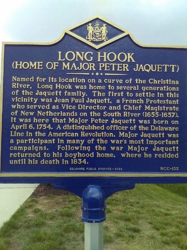 Long Hook (Home of Major Peter Jaquett) Marker. Click for full size. Long Hook (Home of Major Peter Jaquett) Marker image. Click for full size.