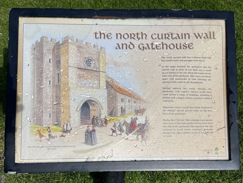 North Curtain Wall and Gatehouse Marker image. Click for full size.