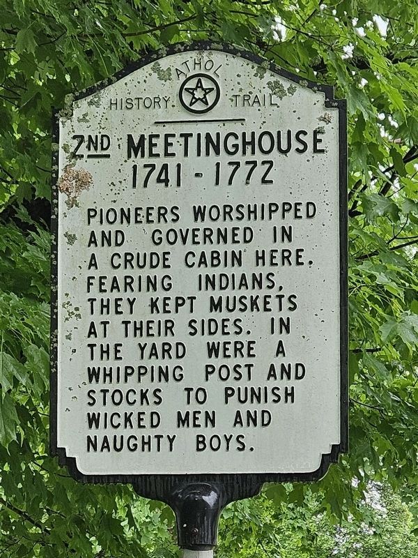 2nd Meetinghouse Marker. Click for full size. 2nd Meetinghouse Marker image. Click for full size.