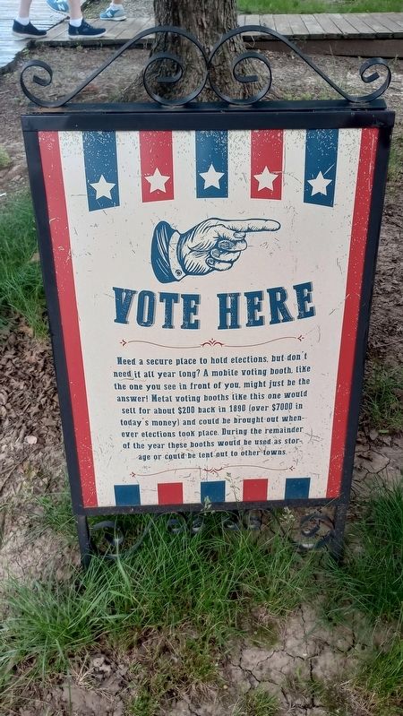 Vote Here Marker. Click for full size. Vote Here Marker image. Click for full size.