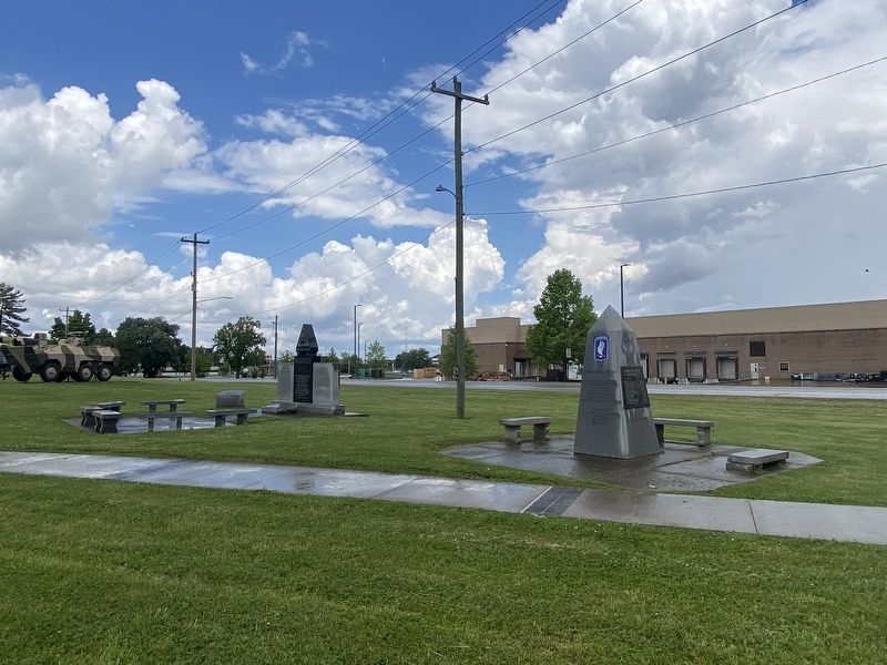 20 Liberators Marker (monument on the left side of the photo) image. Click for full size.