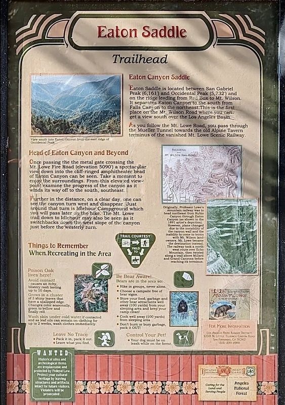 Eaton Saddle Marker. Click for full size. Eaton Saddle Marker image. Click for full size.