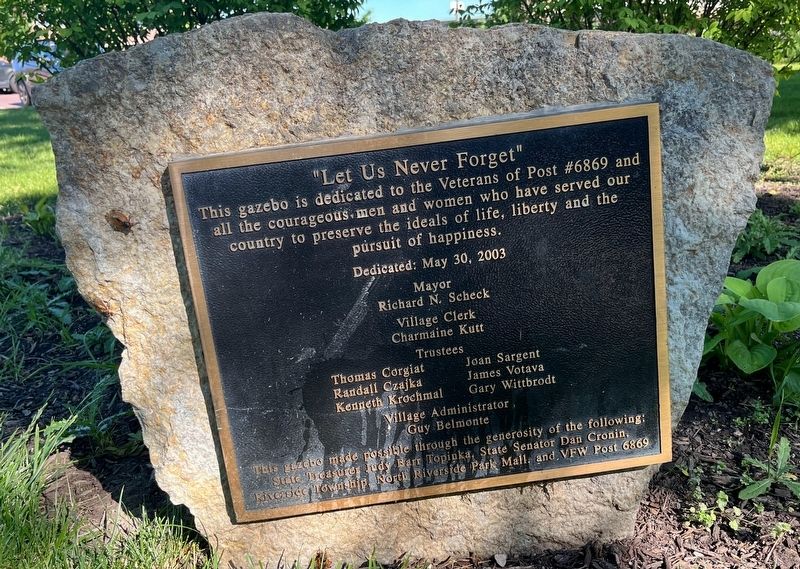 Veterans Memorial Gazebo Marker image. Click for full size.