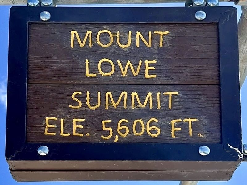 Mount Lowe Summit - 5,606 Ft. image. Click for full size.