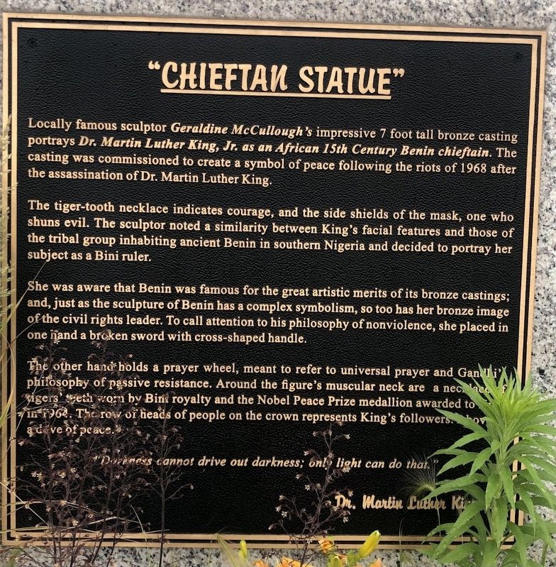 Chieftan Statue Marker. Click for full size. Chieftan Statue Marker image. Click for full size.
