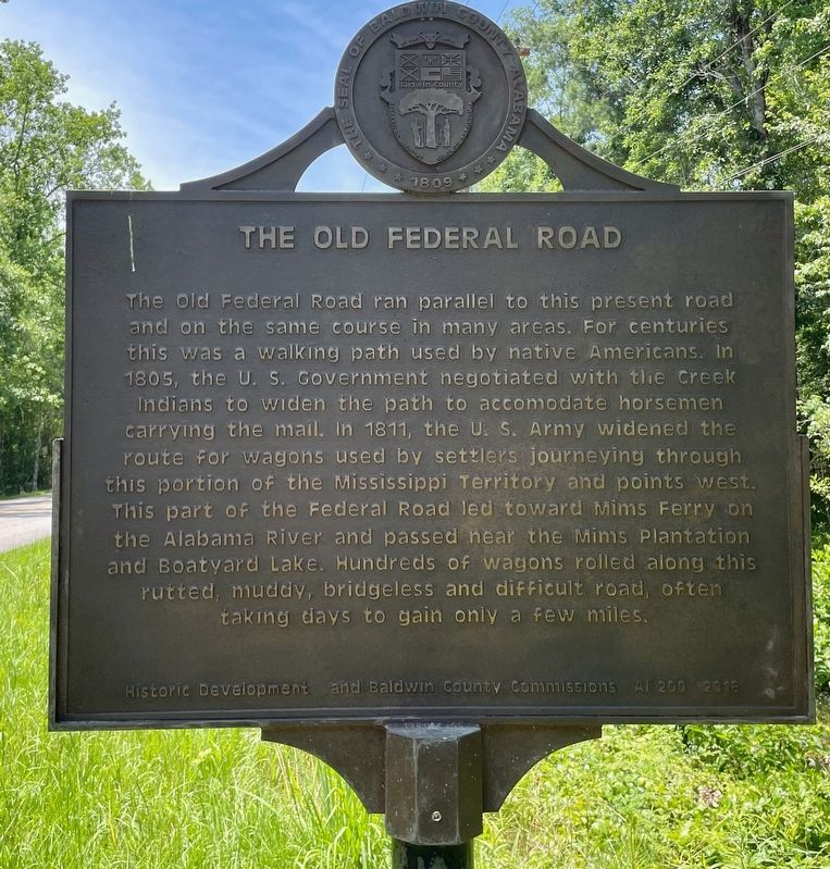 The Old Federal Road Marker image. Click for full size.