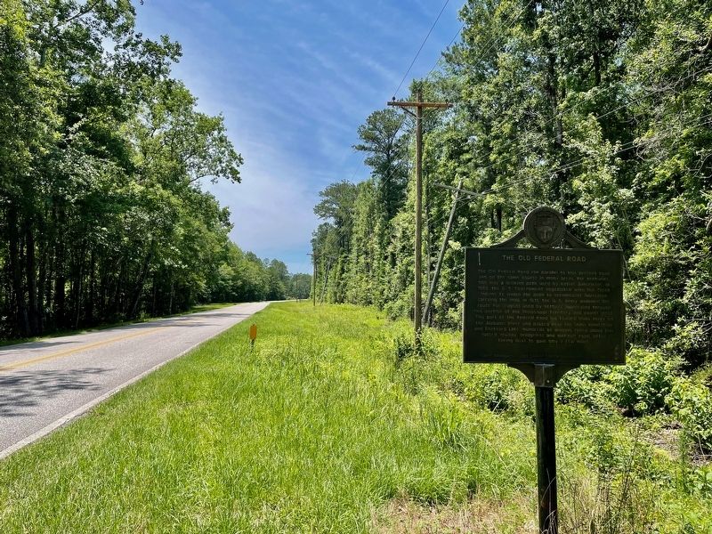 The Old Federal Road / The Black Crossing Marker image. Click for full size.