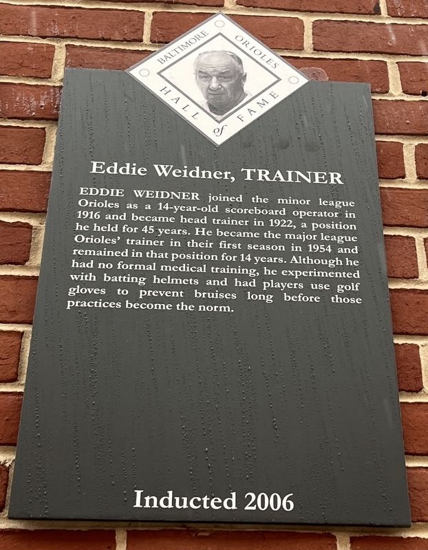Eddie Weidner, Trainer Marker. Click for full size. Eddie Weidner, Trainer Marker image. Click for full size.