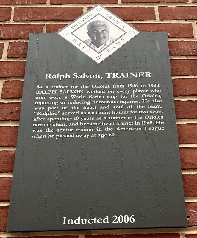 Ralph Salvon, Trainer Marker image. Click for full size.